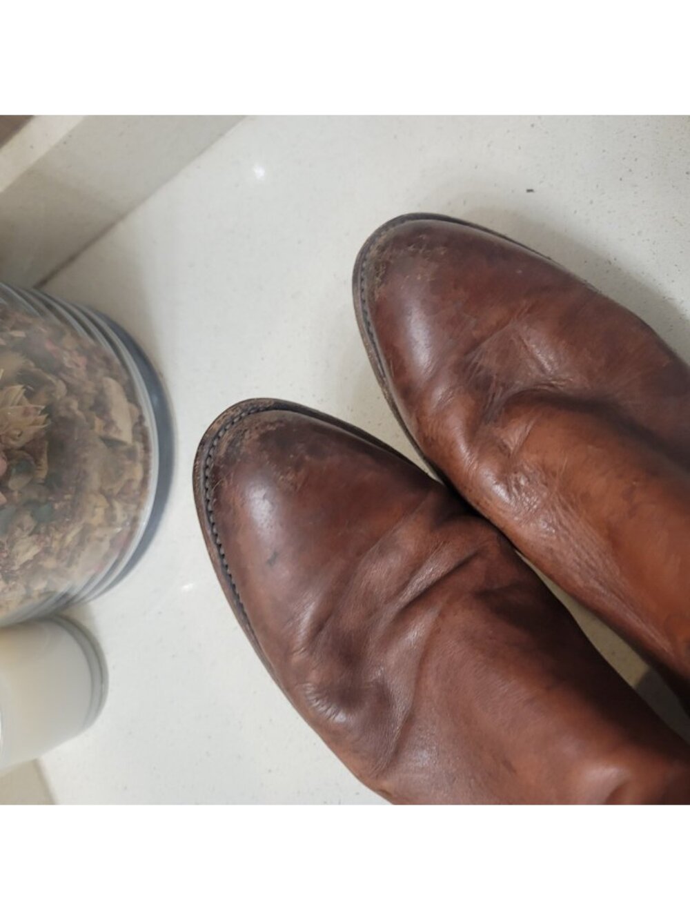 Tecovas The Earl Roper Bourbon Calfskin Leather Cowboy Boots Sz 10.5 D Men Brown - Picture 15 of 15